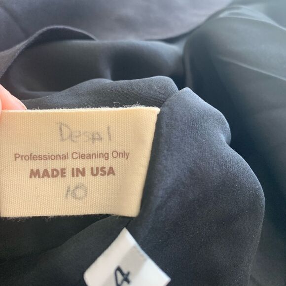 Mischen black long sleeved silk dress size 4 - Picture 8 of 8